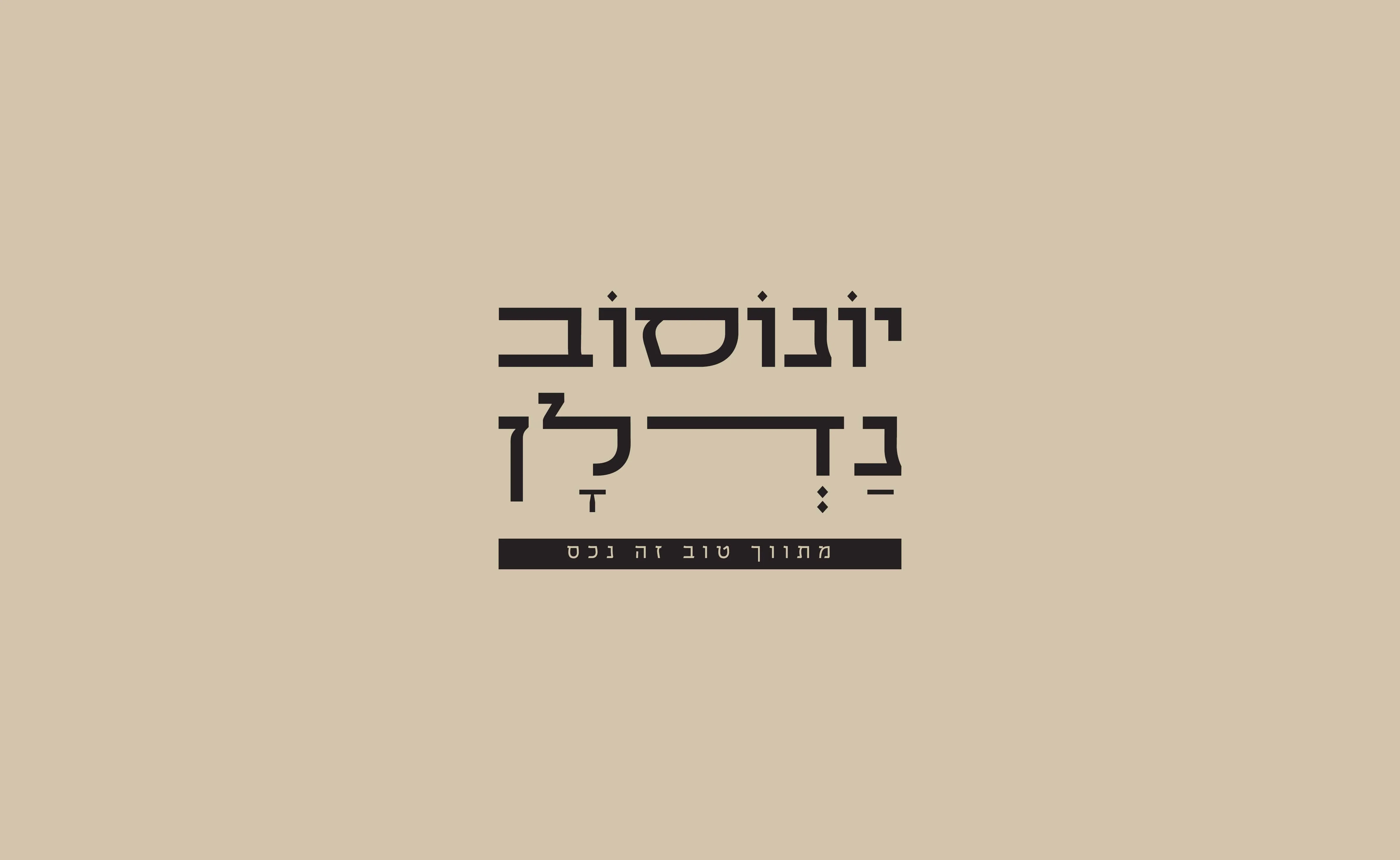 המיתוג של יונוסוב נדל"ן: הלוגו על רקע בז'